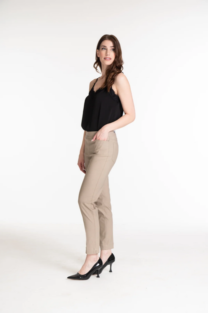 PULL-ON ANKLE PANT WITH REAL FRONT AND BACK POCKETS