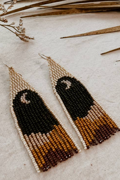 Evening Moonscape Set Hand beaded Earrings