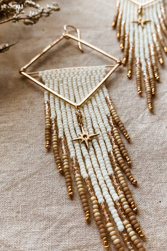Starlight Set Hand Beaded Earrings