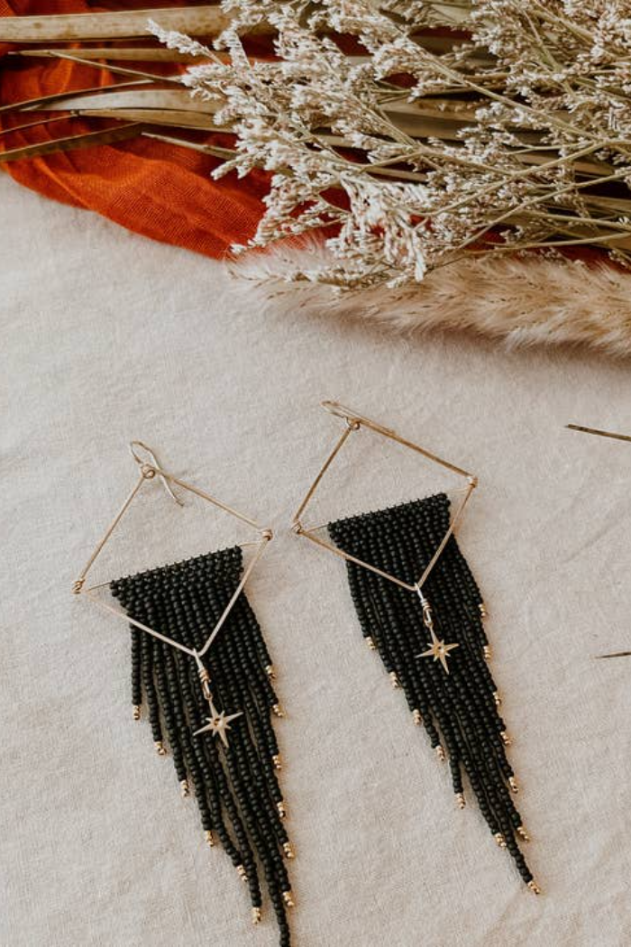 Starlight Set Hand Beaded Earrings