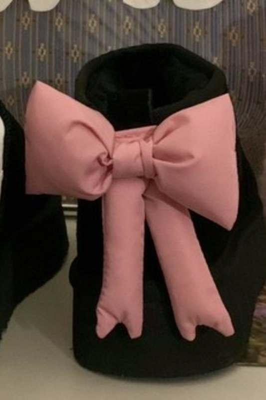 Pink Bow Shoe Charm
