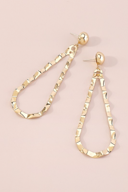 Gold Geometric Drop Earrings