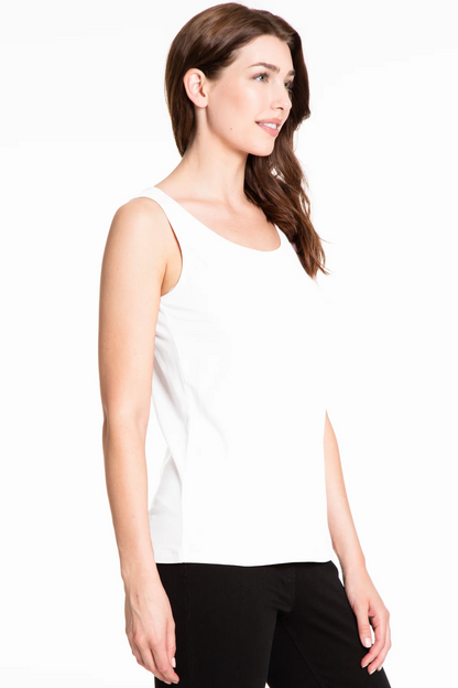 Double scoop neck tank