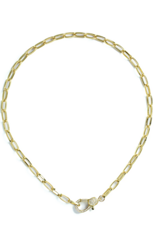 Link Necklace with Statement Clasp
