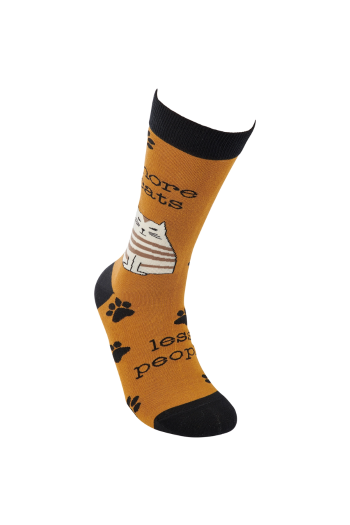 More Cats Less People Socks