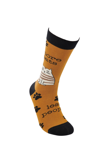 More Cats Less People Socks