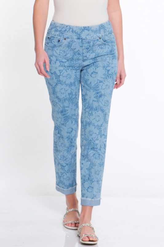 Pull on cuffed ankle jean