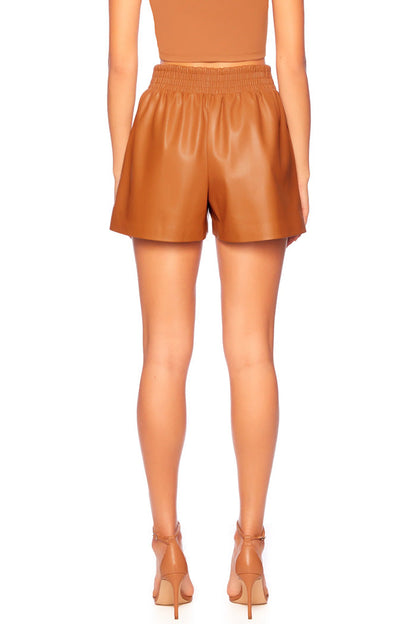 Faux Leather Short