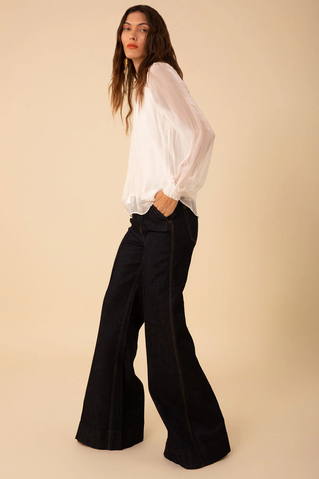 Lucia Solid Chiffon Top