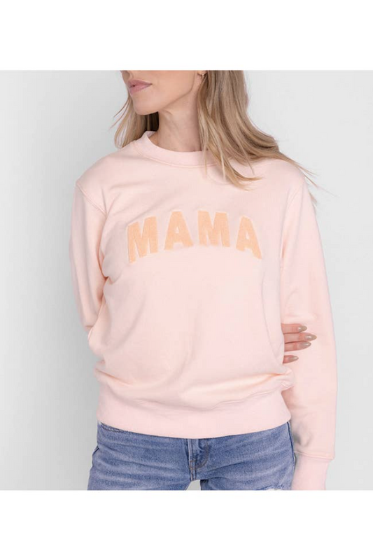 Chenille Cotton Sweatshirt - Mama