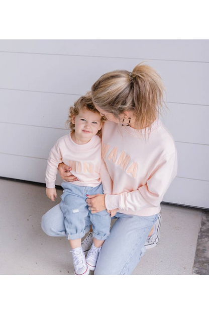 Chenille Cotton Sweatshirt - Mama