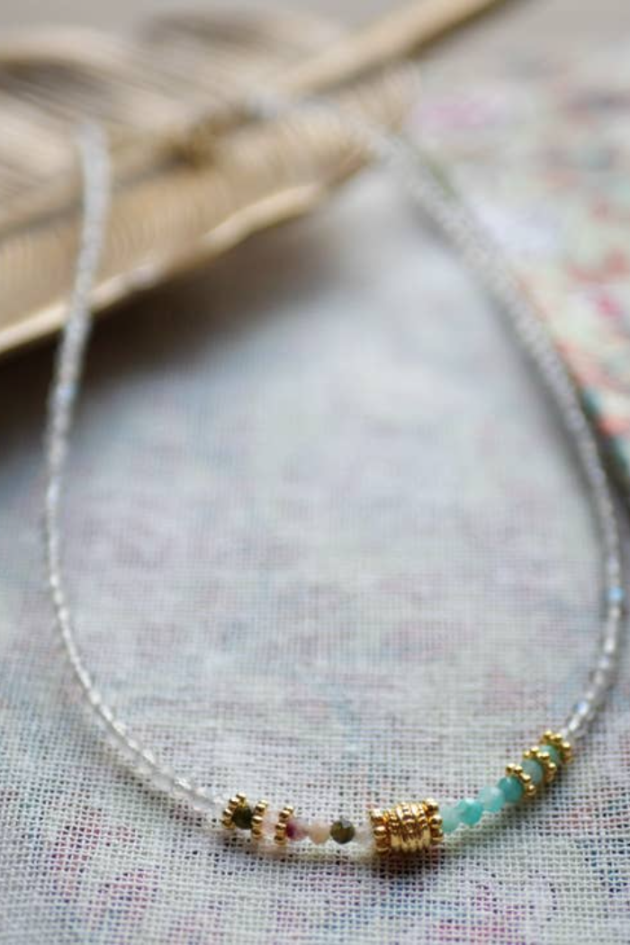 Jharna Necklace Labradorite and Amazonite