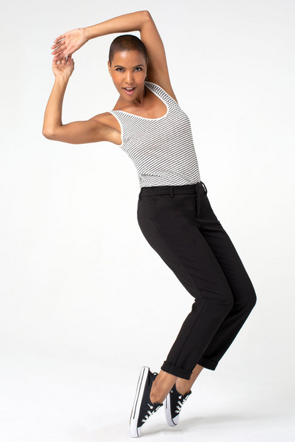Kelsey Knit Trouser Super Stretch Ponte LONG - Black