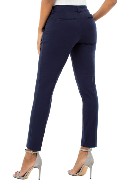 Kelsey Knit Trouser Super Stretch Ponte LONG  - Cadet Blue