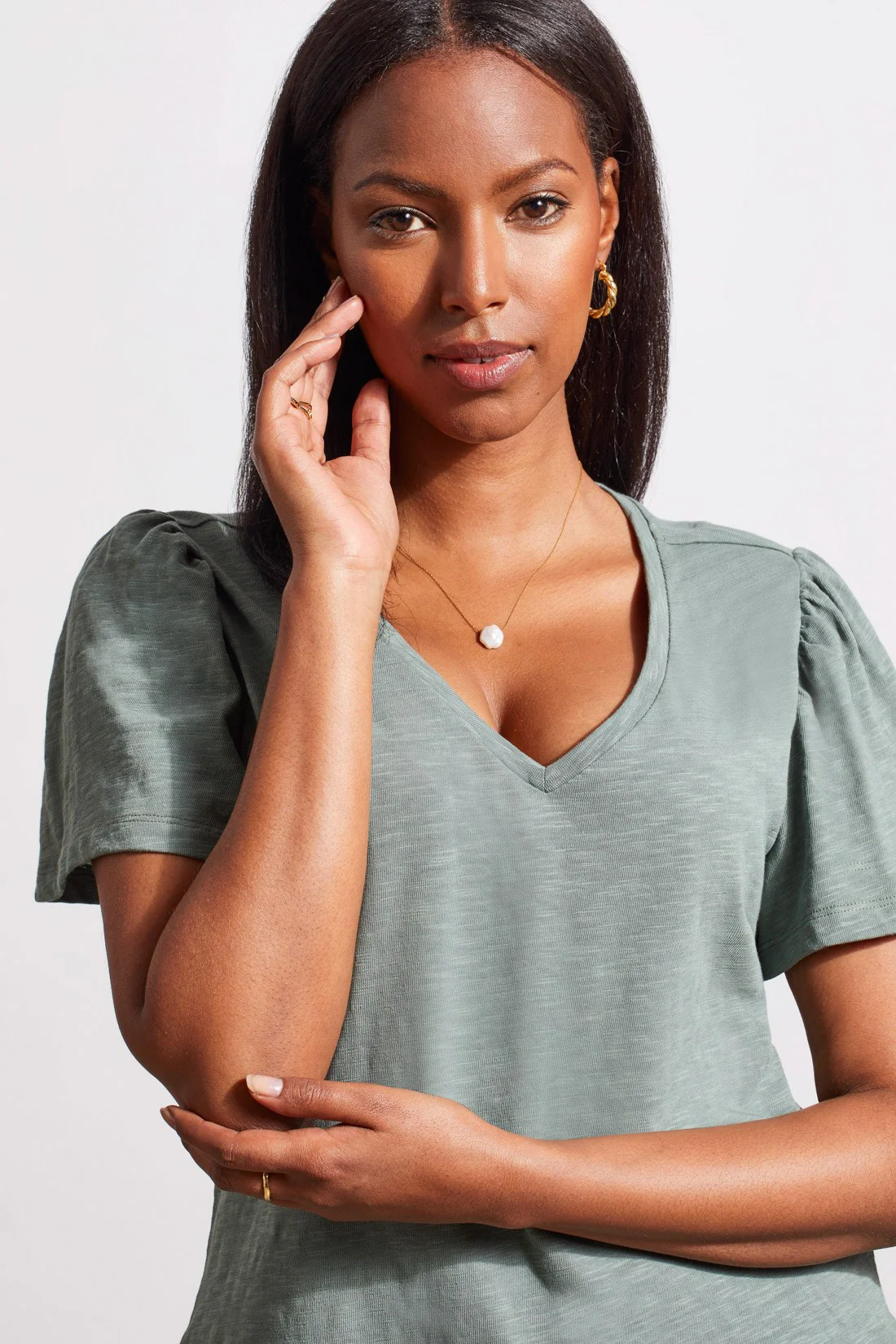 COTTON FLUTTER SLEEVE DRESS W/POCKETS