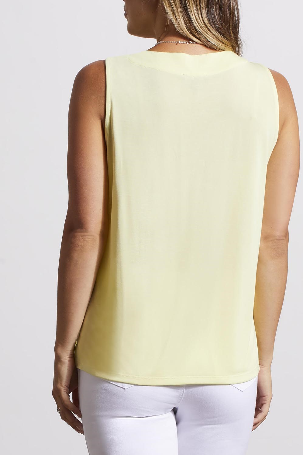 PLEATED SLEEVELESS MODAL TOP