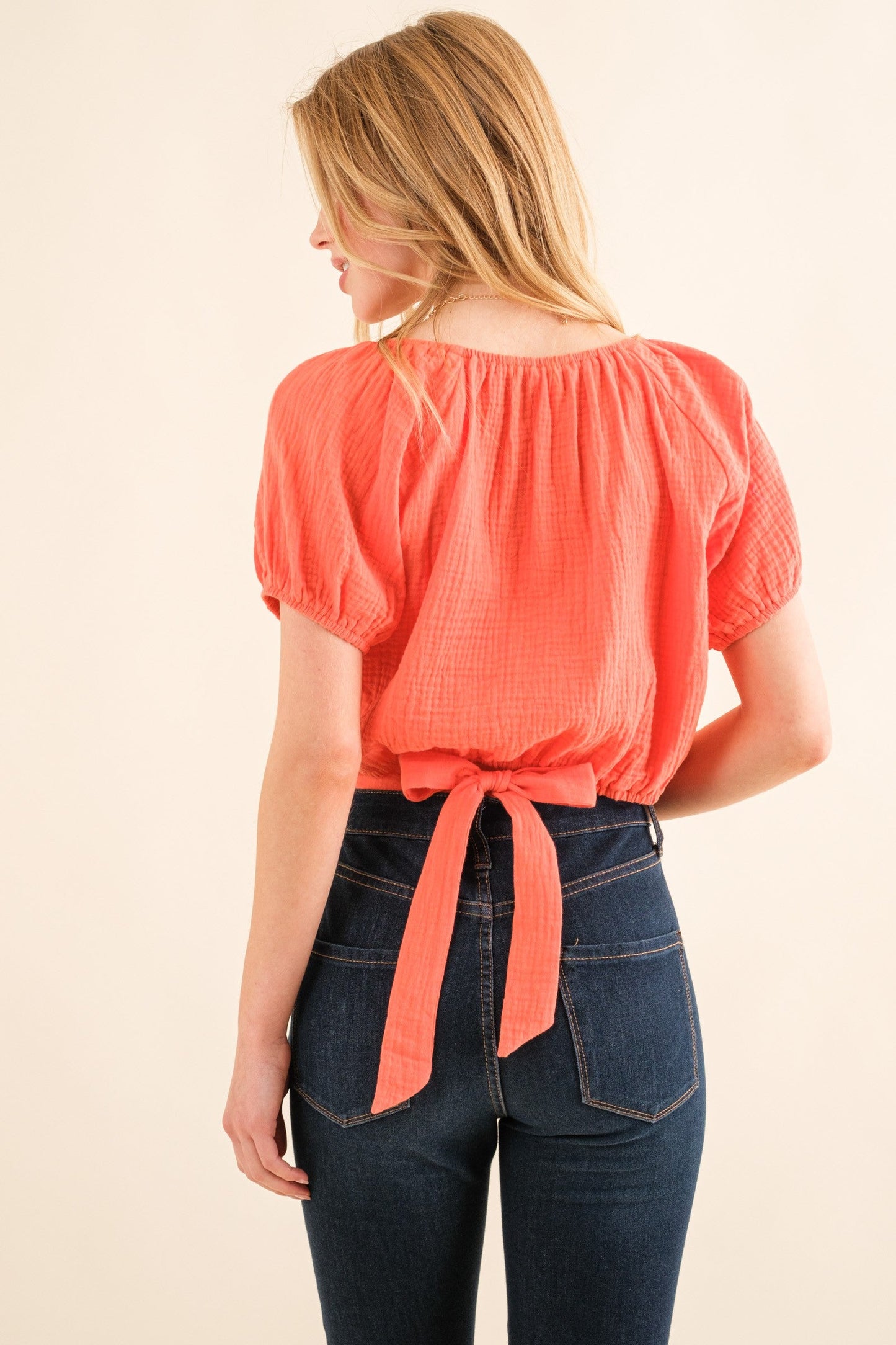 Cotton Gauze Crop Top