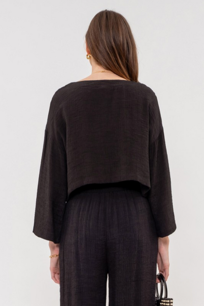 Lightweight Cropped Top and Pants Set