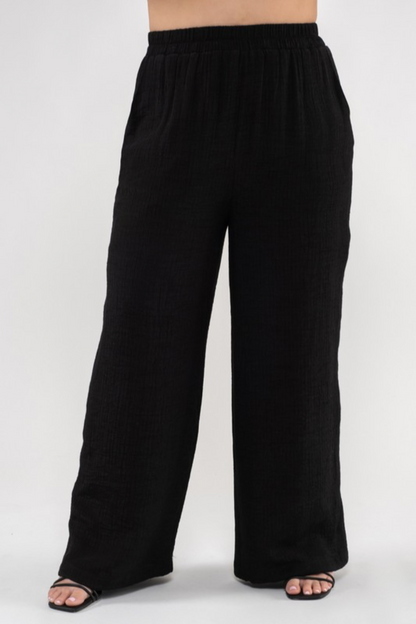 Lightweight Cropped Top and Pants Set