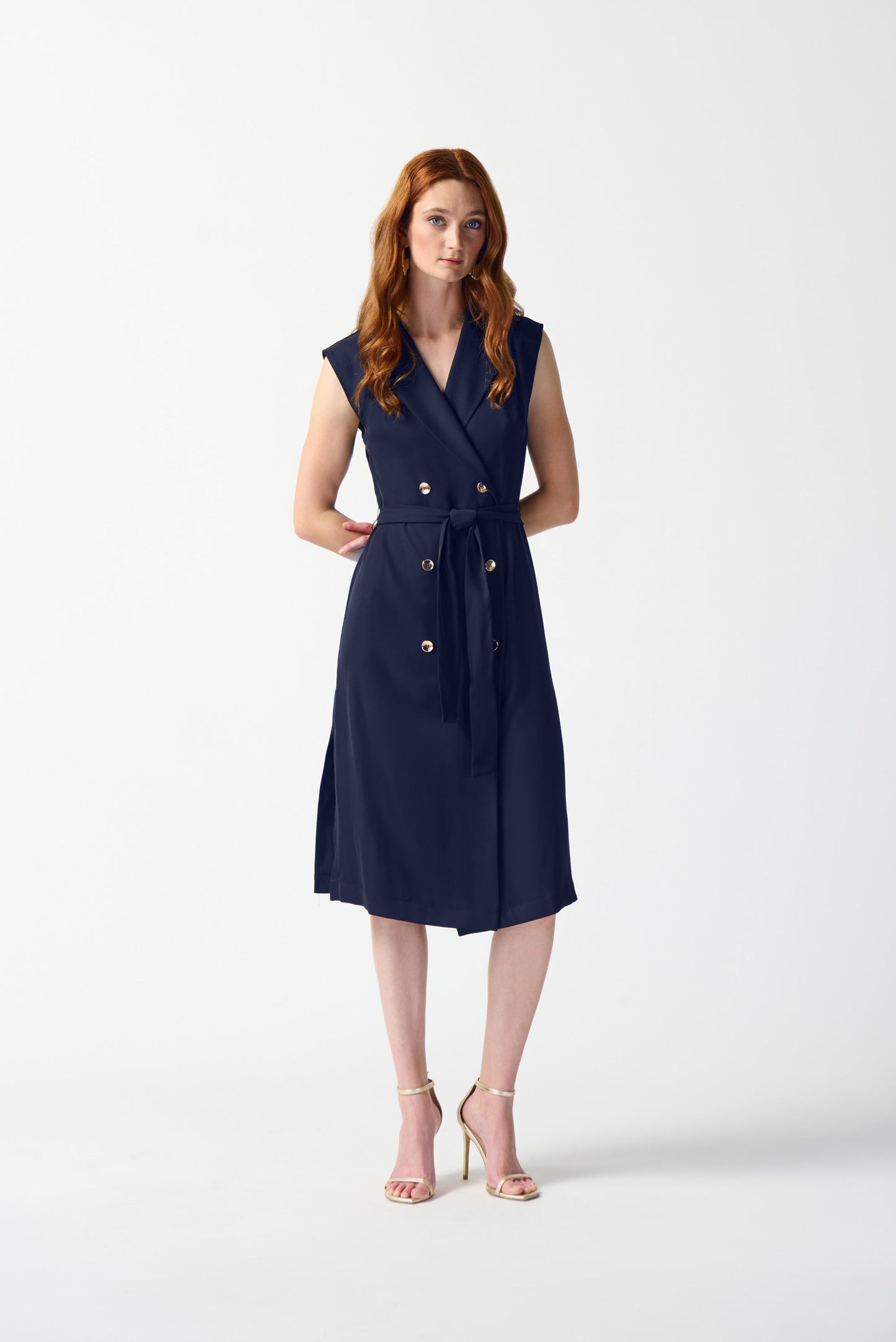Woven Sleeveless Wrap Dress