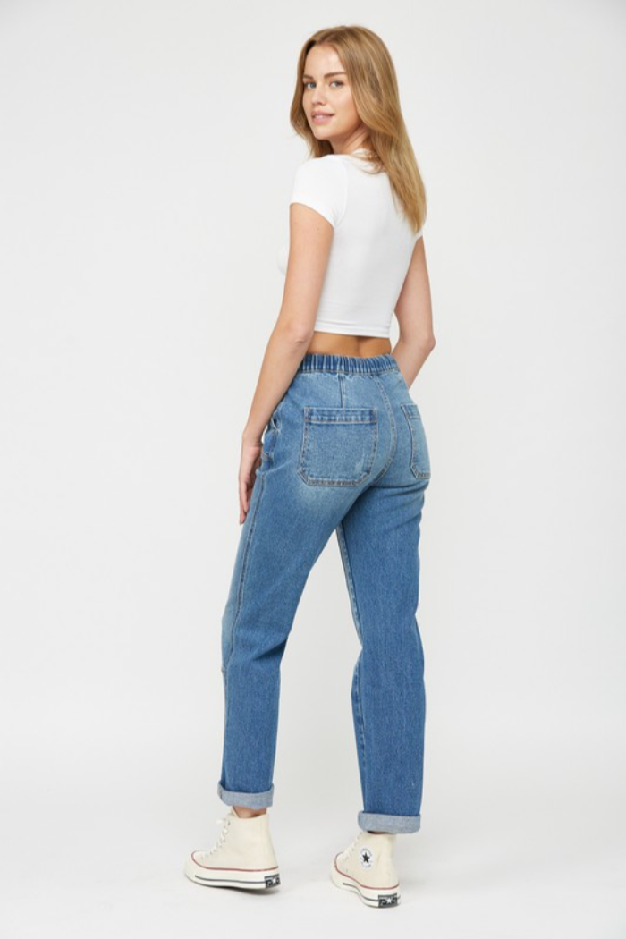 High Rise Utility Boyfriend Joggers