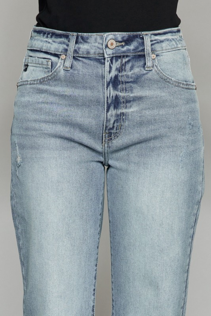 High Rise Slim Wide Leg Jeans