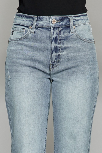 High Rise Slim Wide Leg Jeans