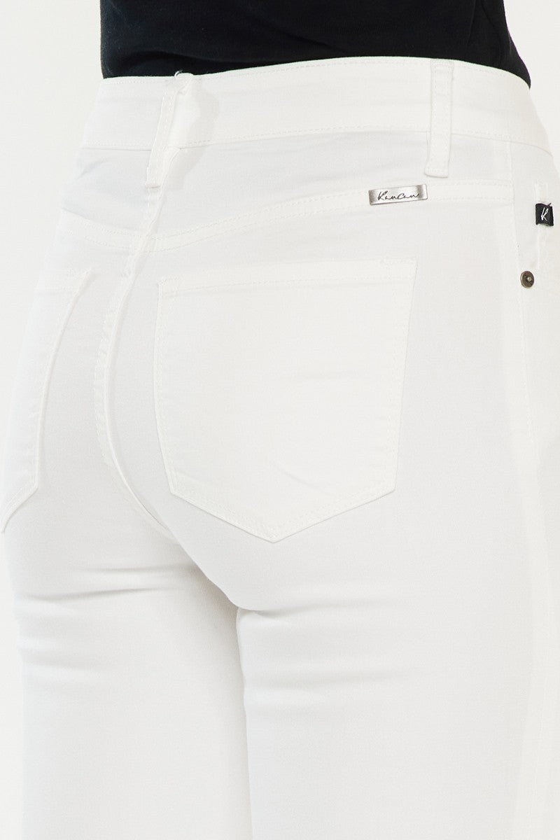 Kan Can High Rise Side Slit Bootcut ( KC20001WT)