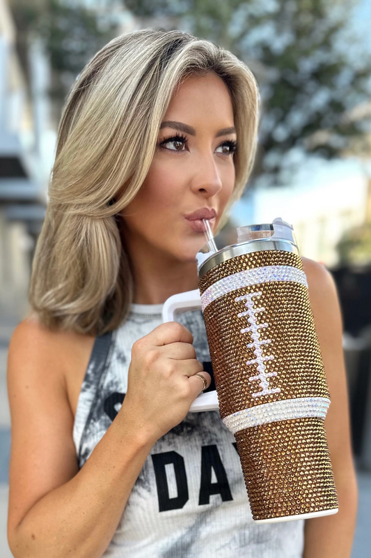 Crystal Football "Blinged Out" 40 oz. Tumbler