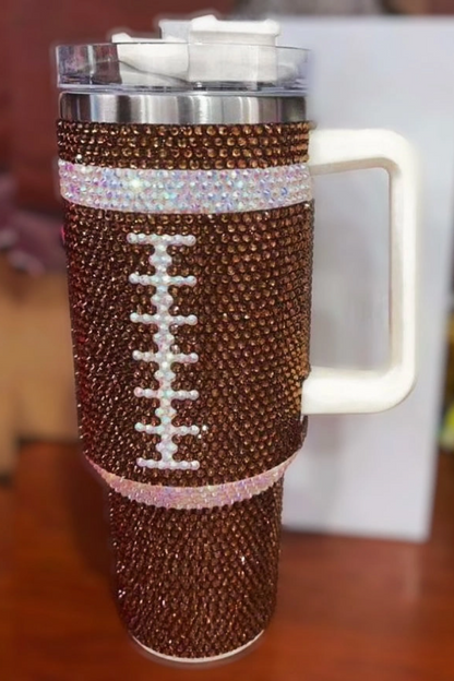 Crystal Football "Blinged Out" 40 oz. Tumbler