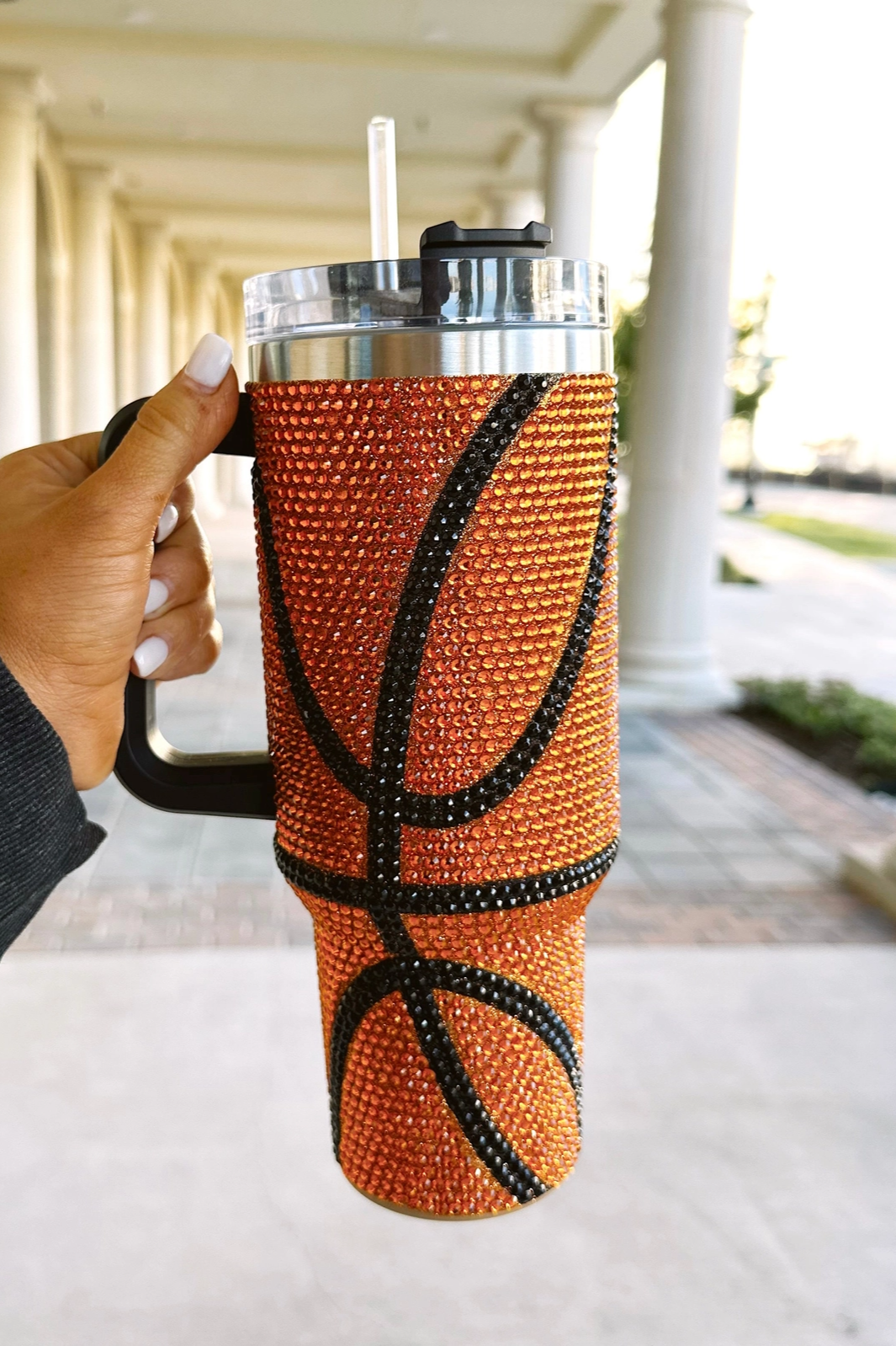 Crystal Basketball 40 oz. Tumbler