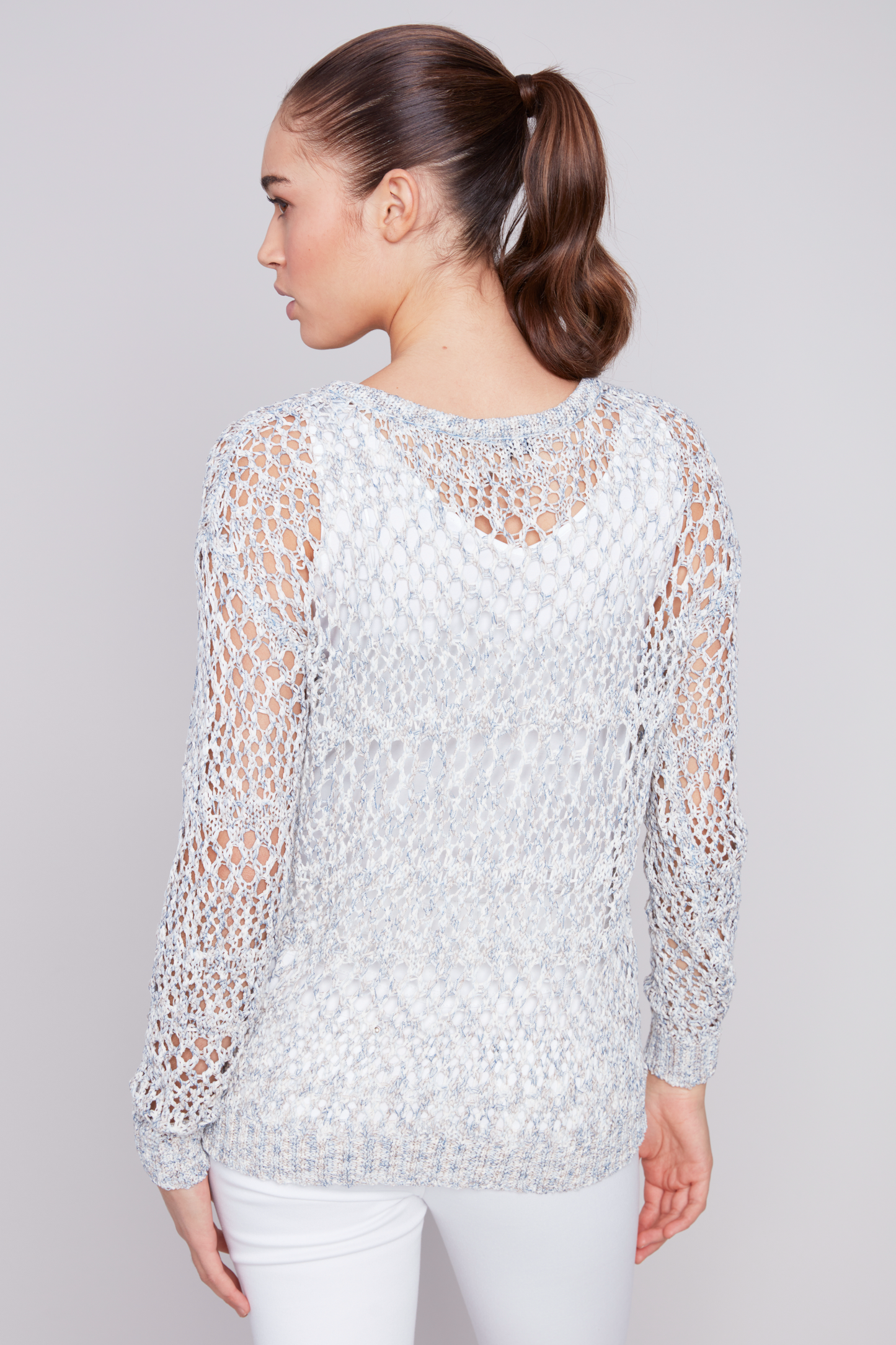 Longsleeve Crochet Top with Cord