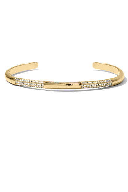 Simple Cuff with Pave Sections