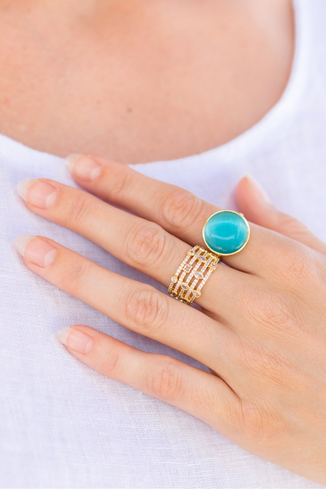 Pave Statment Ring