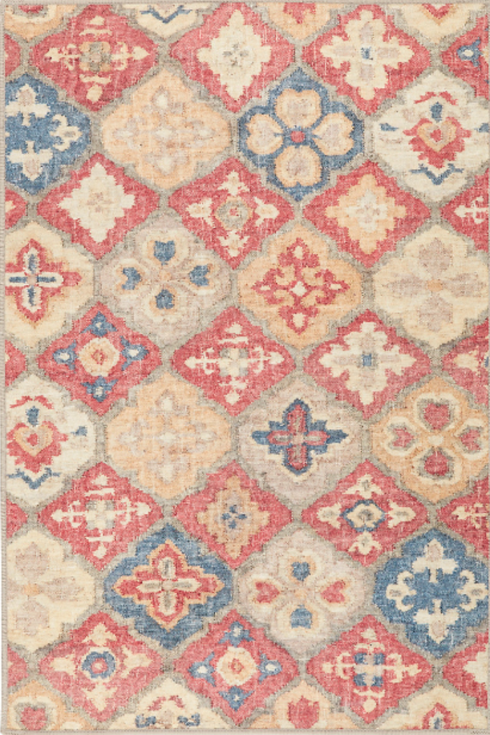 Pali Blue Washable Rug 2x3