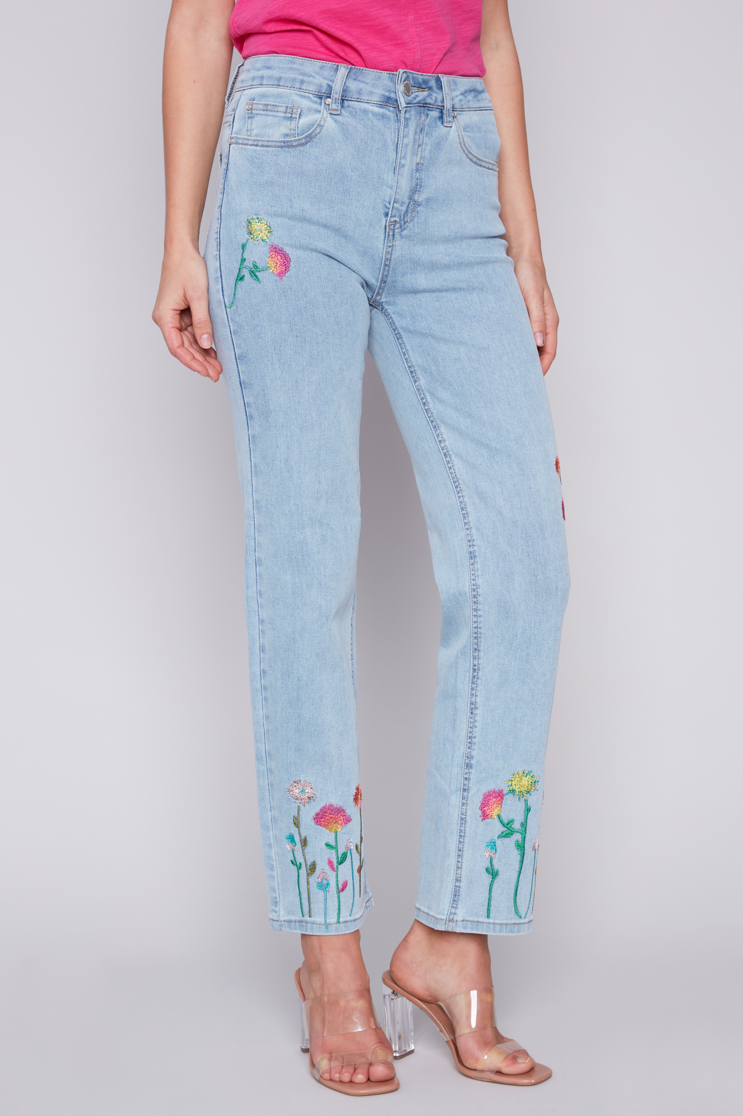 Floral Embroidered Jean