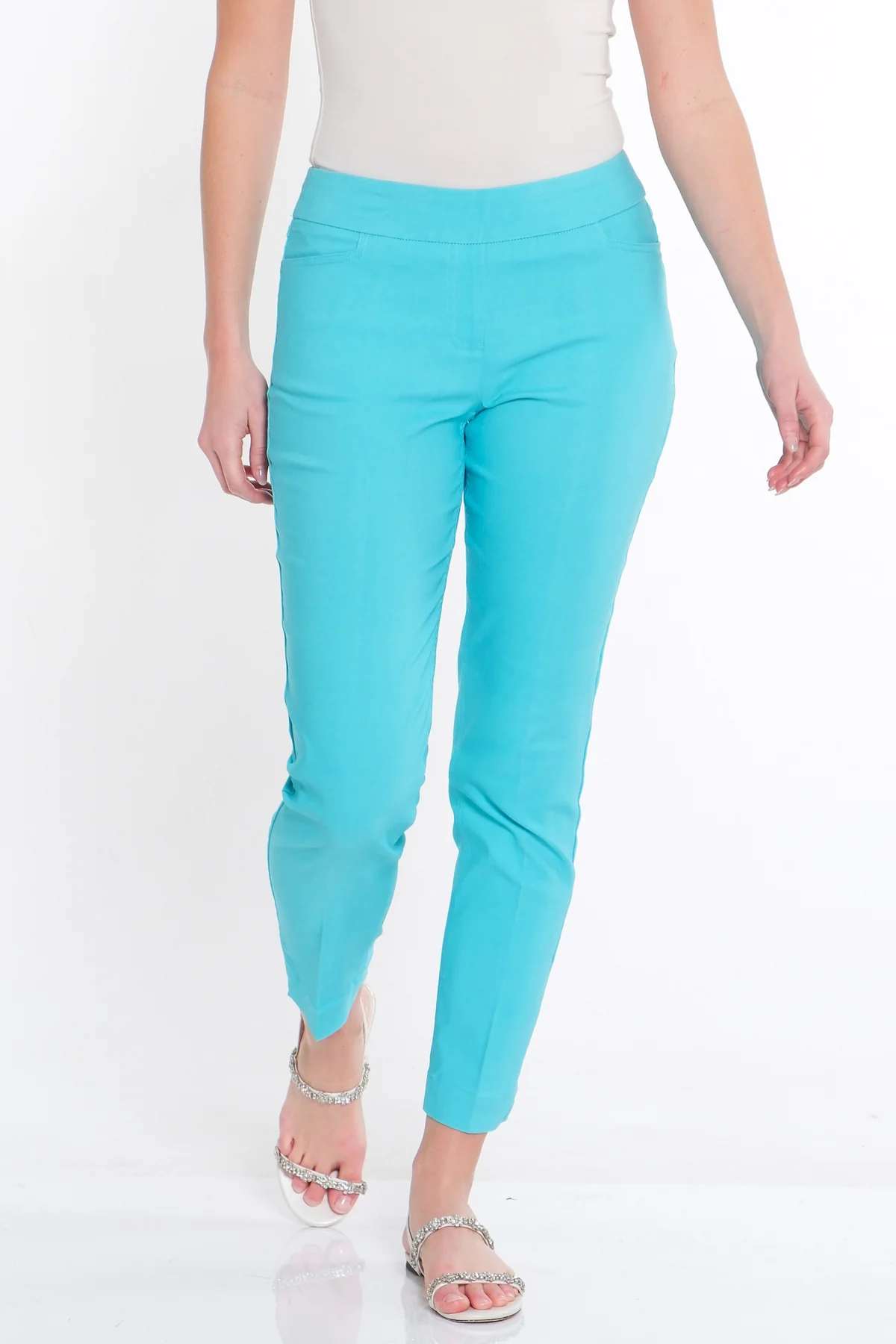 PULL-ON ANKLE PANT WITH REAL FRONT AND BACK POCKETS