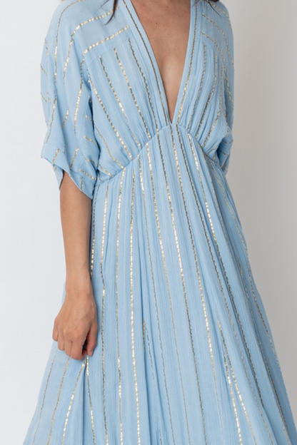 Lurex Striped Maxi