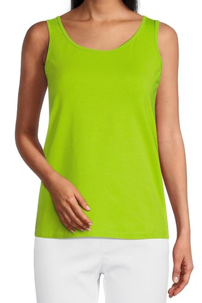 Double scoop neck tank