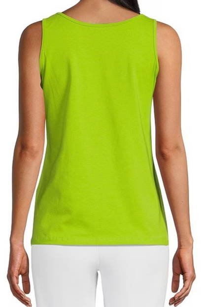 Double scoop neck tank