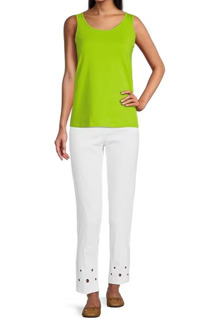 Double scoop neck tank