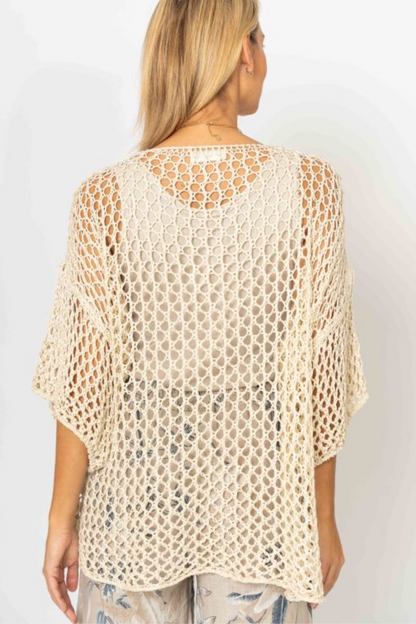 Crochet Sweater w/ Gold Star