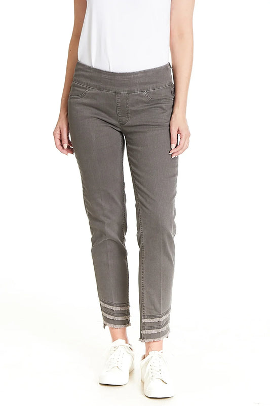 Asymmetrical Hem Fringe Jean