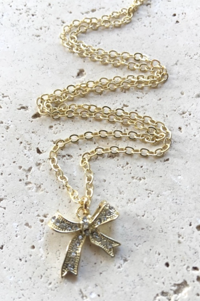 Ribbon Charm Necklace