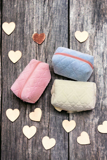 Quilted Hearts Cosmetic Bag