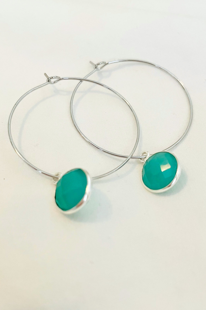 1" Mini Hoops ~ Round Gem-MD