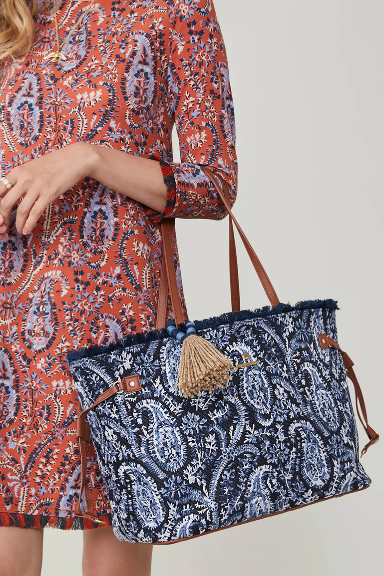 Jetsetter Tote Marsh Boardwalk Paisley