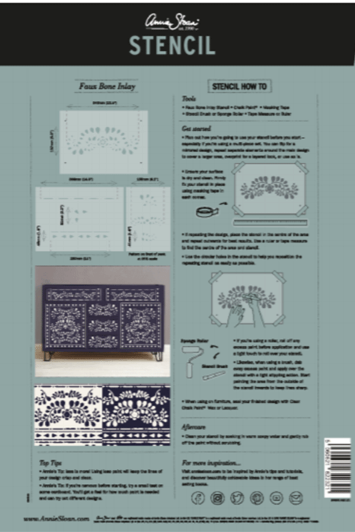 Faux Bone Inlay Stencil