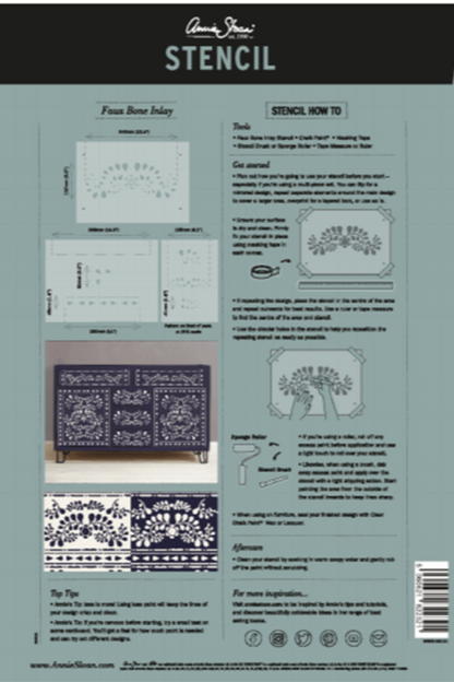 Faux Bone Inlay Stencil