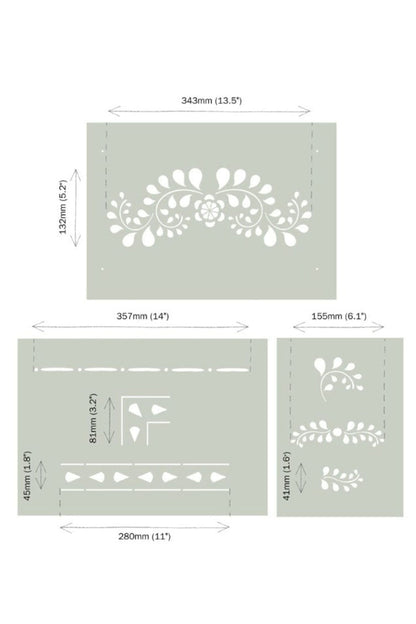 Faux Bone Inlay Stencil